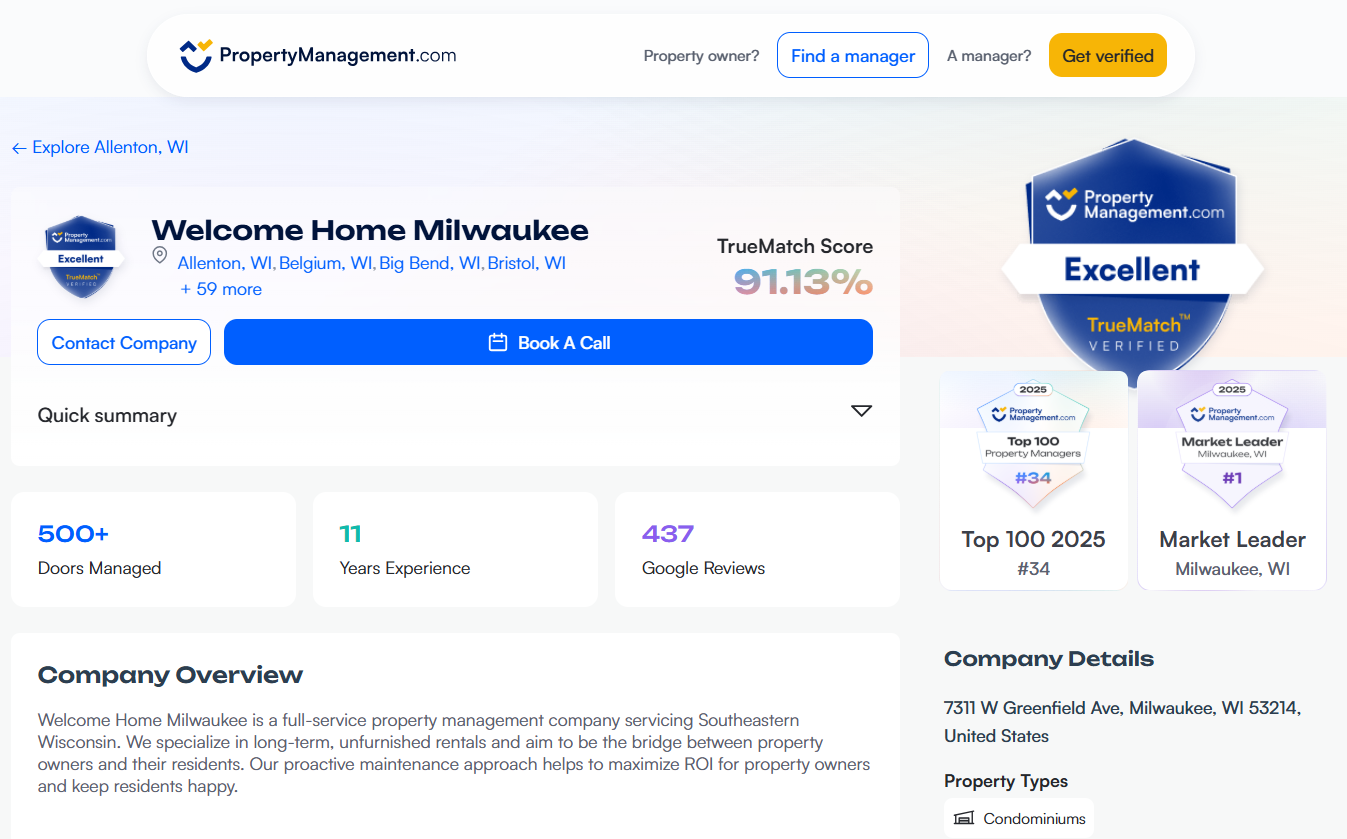 🏆 What Makes Welcome Home Milwaukee a Go-To Property Management Partner in Milwaukee - Image 1 | PropertyManagement.com
