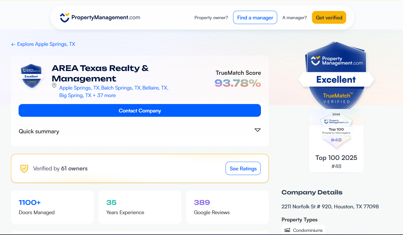 🏆 What Makes AREA Texas Realty & Management a Reliable Choice for Houston Investors - Image 1 | PropertyManagement.com